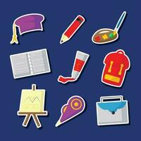 School Supplies Sticker vector