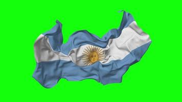 argentina bandera sin costura bucle volador en viento, serpenteado bache textura paño ondulación lento movimiento, croma llave, luma mate selección de bandera, 3d representación video