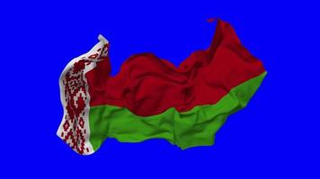 Belarus Flag Seamless Looping Flying in Wind, Looped Bump Texture Cloth Waving Slow Motion, Chroma Key, Luma Matte Selection of Flag, 3D Rendering video