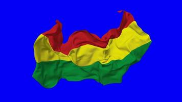 Bolivia Flag Seamless Looping Flying in Wind, Looped Bump Texture Cloth Waving Slow Motion, Chroma Key, Luma Matte Selection of Flag, 3D Rendering video