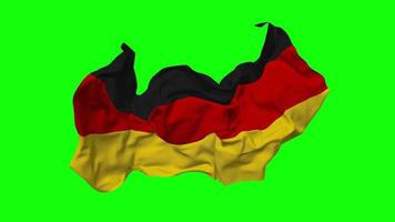 Allemagne drapeau sans couture boucle en volant dans vent, en boucle bosse texture tissu agitant lent mouvement, chrominance clé, luma mat sélection de drapeau, 3d le rendu video