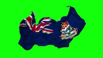 Cayman Islands Flag Seamless Looping Flying in Wind, Looped Bump Texture Cloth Waving Slow Motion, Chroma Key, Luma Matte Selection of Flag, 3D Rendering video