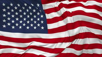 vereinigt Zustände von Amerika Flagge nahtlos Schleifen Hintergrund, geloopt stoßen Textur Stoff winken schleppend Bewegung, 3d Rendern video