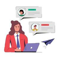 Trendy Customer Service vector