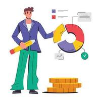 Trendy Financial Planning vector