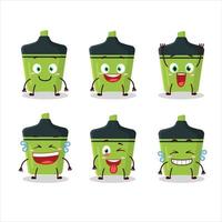 Cartoon character of green highlighter with smile expression vector