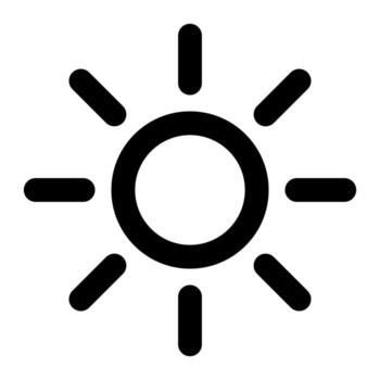 bright of user interface outline icon set vector