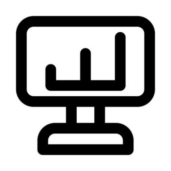 graphic report of user interface outline icon set vector