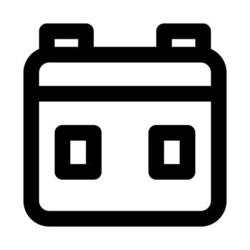 calendar of user interface outline icon set vector