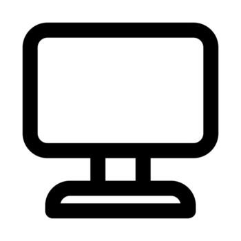 computer of user interface outline icon set vector