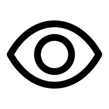 eye correction of user interface outline icon set vector