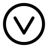 down of user interface outline icon set vector