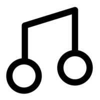 música de usuario interfaz contorno icono conjunto vector