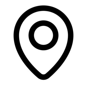 location of user interface outline icon set vector