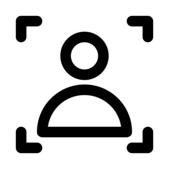 face lock of user interface outline icon set vector