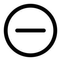 minus of user interface outline icon set vector