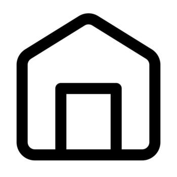 home of user interface outline icon set vector