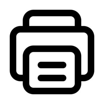 printing of user interface outline icon set vector