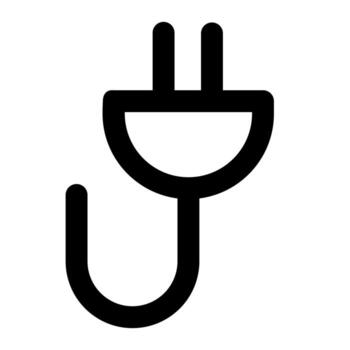 power charge of user interface outline icon set vector