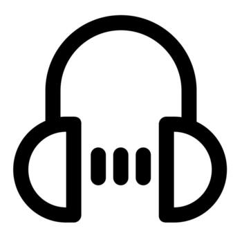 sound of user interface outline icon set vector