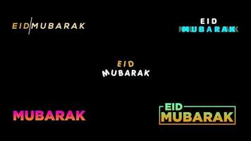 eid Mubarak título animación haz video