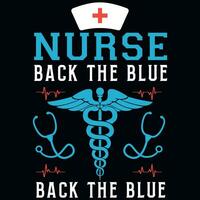 Nurse typographic tshirt design vector