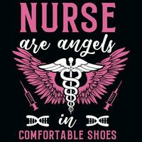 Nursing tshirt design vector