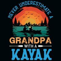 kayak gráficos camiseta diseño vector