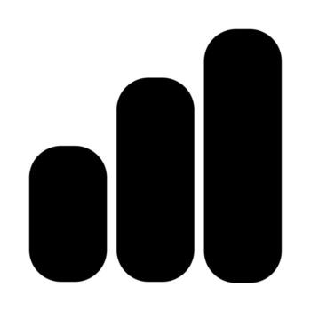 signal of user interface solid icon set vector