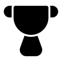 trophy of user interface solid icon set vector