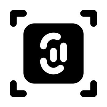 escanear de usuario interfaz sólido icono conjunto vector