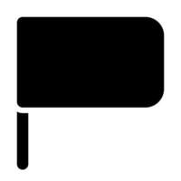 bandera de usuario interfaz sólido icono conjunto vector