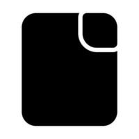 new paper of user interface solid icon set vector