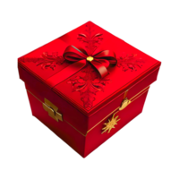 rosso Natale regalo scatola clipart HD png