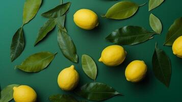 Natural background with lemon. Illustration photo