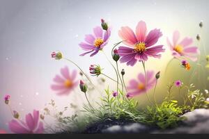 Natural flower background with copy space. Illustration photo