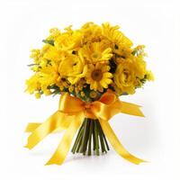 Flower bouquet isolated. Illustration photo