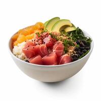 Poke bowl isolated Illustration photo