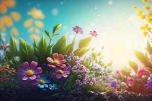 Natural flower background with copy space. Illustration photo