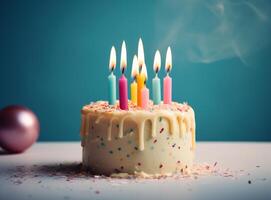 Birthday cake background. Illustration photo