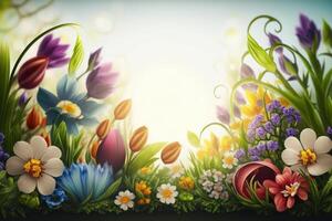 Natural flower background with copy space. Illustration photo