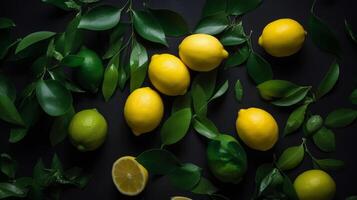 Natural background with lemon. Illustration photo