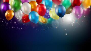 Birthday Party Balloon Background. Illustration photo