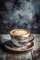 Coffee on rustic background. Illustration photo