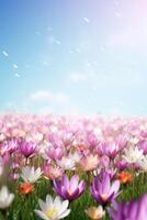 Natural flower background with copy space. Illustration photo