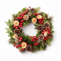 Christmas wreath isolated Illustration photo