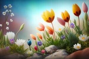 Natural flower background with copy space. Illustration photo