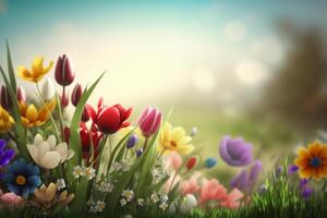 Natural flower background with copy space. Illustration photo