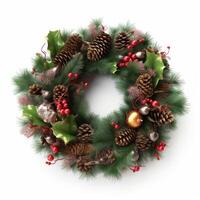 Christmas wreath isolated Illustration photo