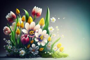 Natural flower background with copy space. Illustration photo